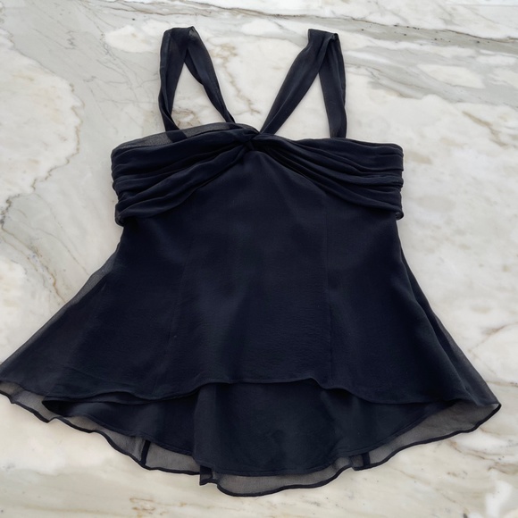 BCBG BLACK BACK TIE TOP SIZE SMALL - Picture 10 of 16